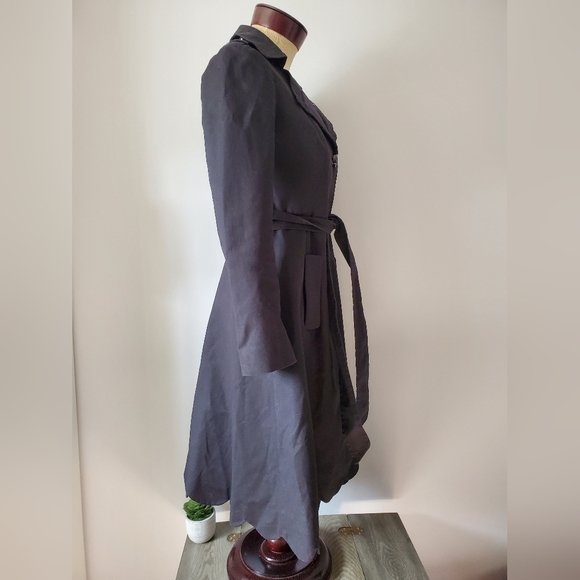 KATE SPADE× FLORENCE BROADHURST 2012 black scallop trench. Size 2 - Picture 6 of 14